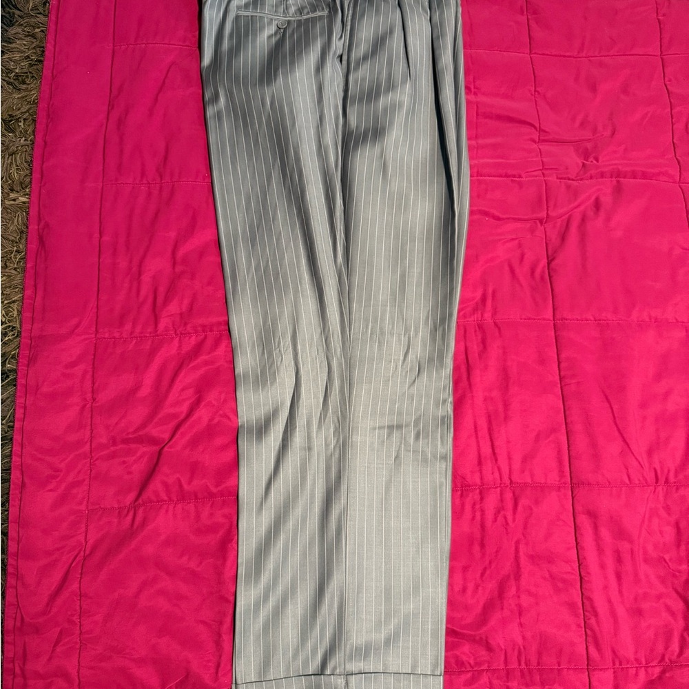 PRE-OWNED FLORENZI Men's Gray 3-BUTTON Pinstripe Blazer/Pants - Picture 11 of 16